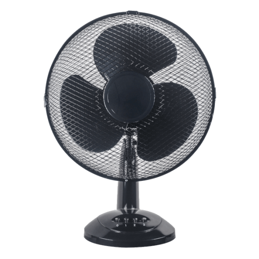 ASZTALI VENTILÁTOR 34 CM, 40 W, 3 FOKOZAT, FEKETE