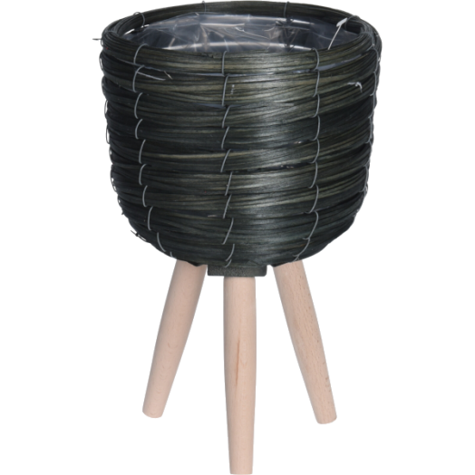 KASPÓ FONOTT FA LÁBAKKAL 21 CM ZÖLD