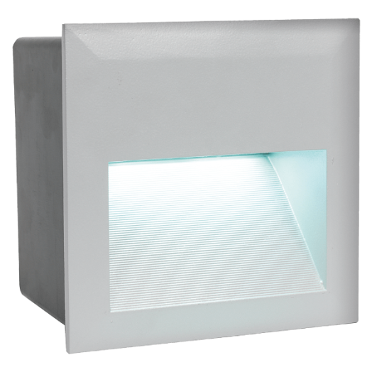 ZIMBA LED BEÉPÍTHETŐ LÁMPA KÜLTÉRI 500LM 3,7W 4000K IP65 14x14CM EZÜST SZÍN