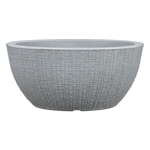 MŰANYAG VIRÁGKASPÓ BARCEO BOWL STONY GREY (297) 40CM VILÁGOS SZÜRKE SZÍNŰ