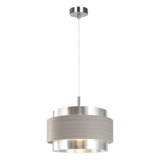 BASIL FÜGGESZTÉK E27 1XMAX 40W SZATÉN KRÓM/ EZÜST TÖLGY