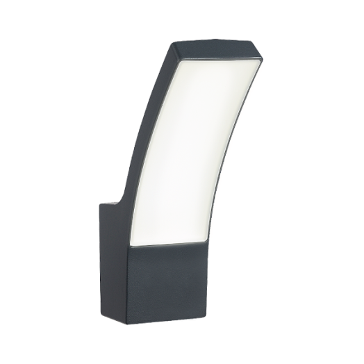 PALANGA KÜLTÉRI LED FALI LÁMPA, 12W, 800LM, IP44, 3000K, ANTRACIT 8X24X16CM