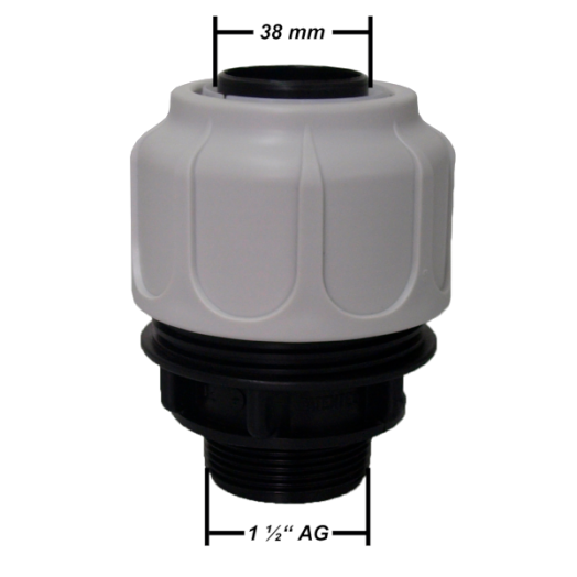 MEDENCE TÖMLŐ CSATLAKOZÓ 38MM 1 1/2&quot; MAX. 10BAR, MAX HŐMÉRSÉKLET 80°C