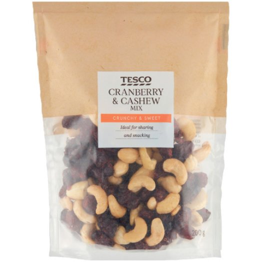Tesco vörös áfonya és kesudió