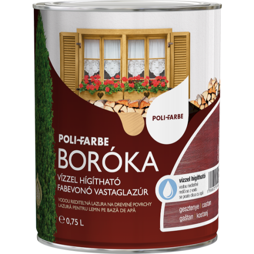 BORÓKA VIZES VASTAGLAZÚR 0,75L GESZTENYE