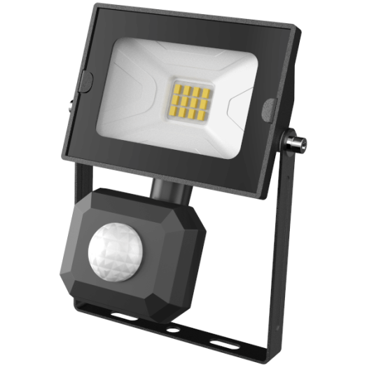 LED FÉNYVETŐ SLIM SMD 10W 800LM 4000K MOZGÁSÉRZÉKELŐS FEKETE