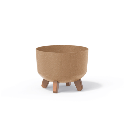 MŰANYAG VIRÁGCSERÉP GRACIA 240 NORMAL ECO WOOD 23,5CM BARNA