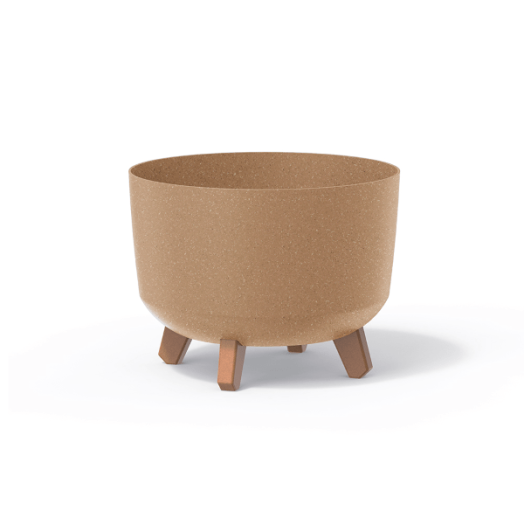 MŰANYAG VIRÁGCSERÉP GRACIA 300 NORMAL ECO WOOD 28,5CM BARNA