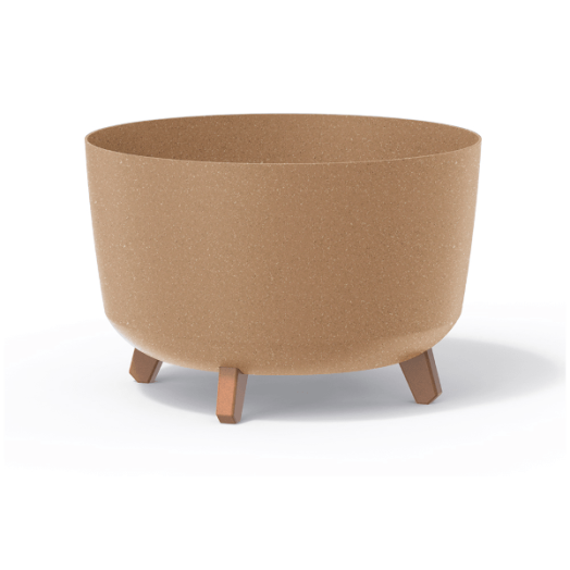MŰANYAG VIRÁGCSERÉP GRACIA 400 NORMAL ECO WOOD 38CM BARNA