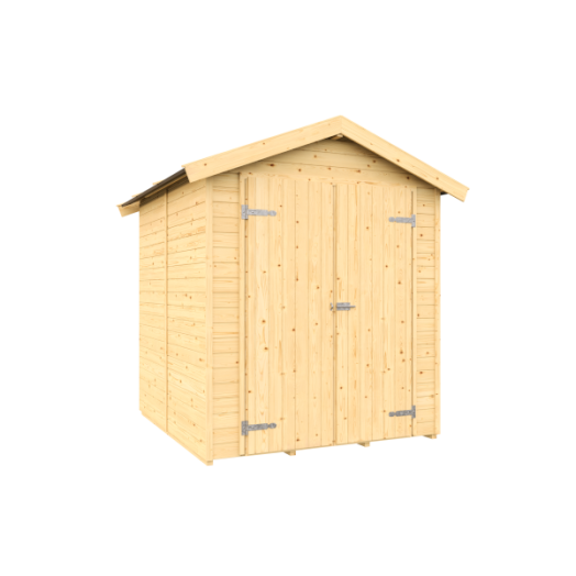 SZERSZÁMTÁROLÓ FAHÁZ PADLÓVAL OSB TETŐVEL 170X180X1,35 CM NATÚR LUCFENYŐ