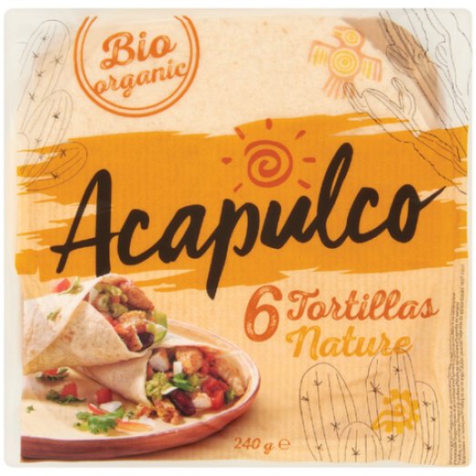 Acapulco bio lágy tortilla