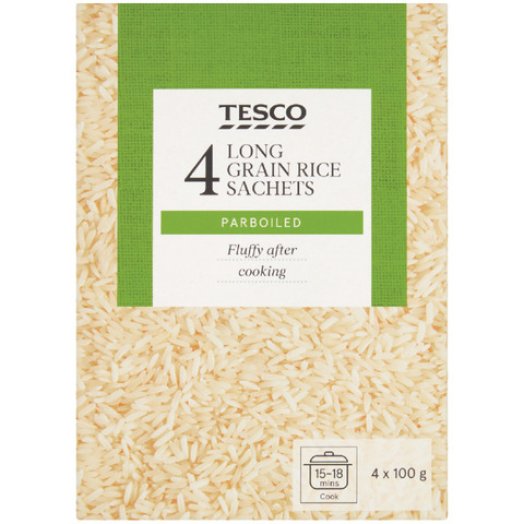 Tesco előgőzölt rizs