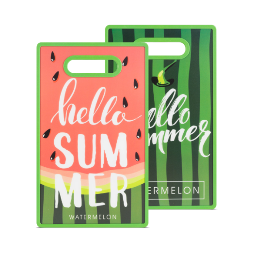 MŰANYAG VÁGÓDESZKA 37X23 CM 2 FÉLE DINNYE MINTÁVAL