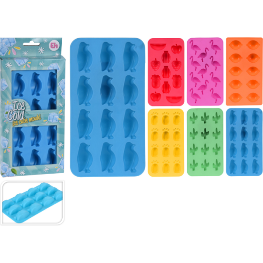 JÉGKOCKAKÉSZÍTŐ 19,5X10,5X1,5 CM 6 FÉLE NYÁRI MINTÁVAL