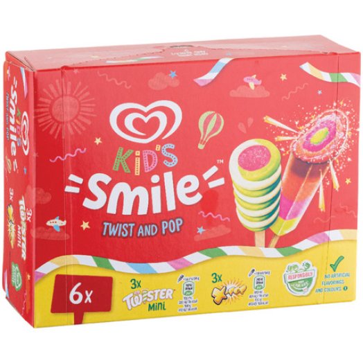 Algida Kids Smile Twist and Pop jégkrém multipack