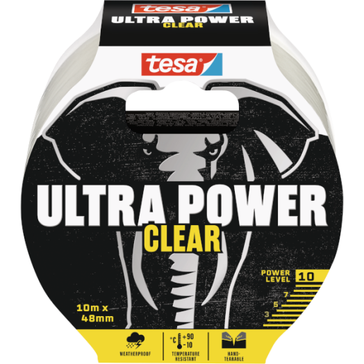 TESA ULTRA POWER CLEAR SZÖVETSZALAG 10MX48MM, ÁTLÁTSZÓ