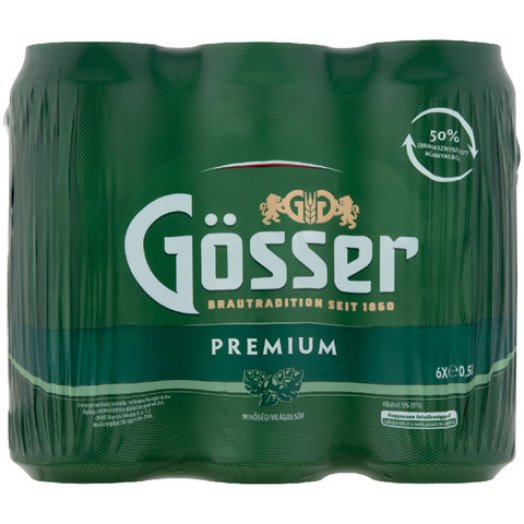 Gösser Premium minőségi világos sör multipack