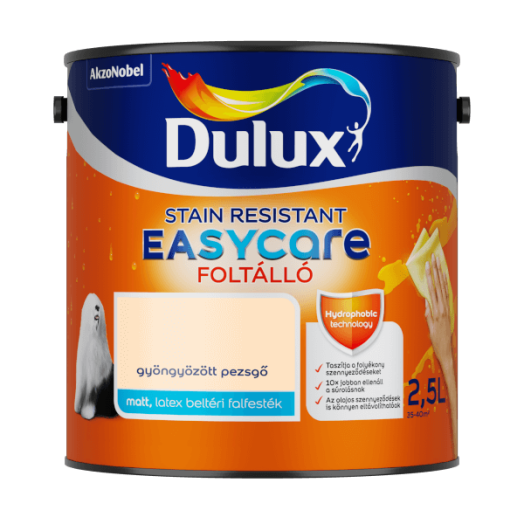 DULUX EASYCARE 2,5L GYÖNGYÖZŐ PEZS- GŐ DISZPERZIÓS FALFESTÉK