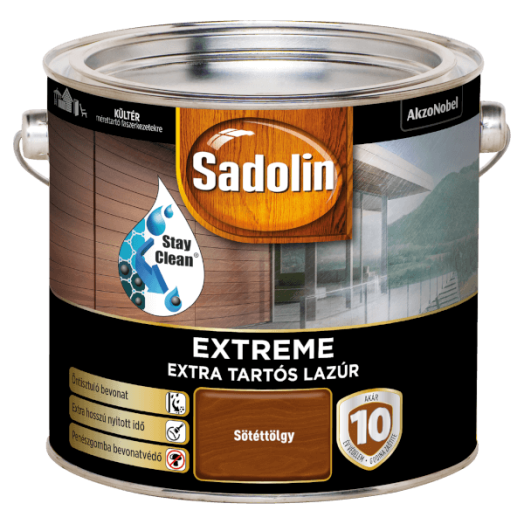 SADOLIN EXTREME 2,5L VIZES SÖTÉTTÖLGY VASTAGLAZÚR