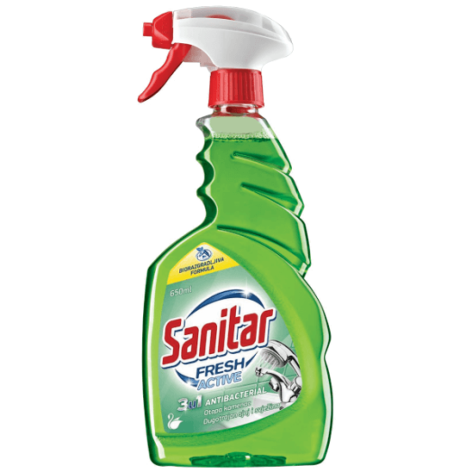 SANITAR FRESH ACTIVE SPRAY FÜRDŐSZOBAI TISZTÍTÓ 650 ML