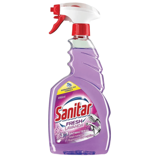 SANITAR FRESH ACTIVE SPRAY FÜRDŐSZOBAI TISZTÍTÓ LEVENDULA 650ML