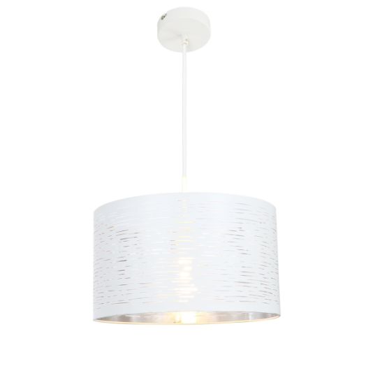 BARCA FÜGGESZTÉK, 1XE27 40W FEHÉR/EZÜST, AKRIL, 38X120CM IP20