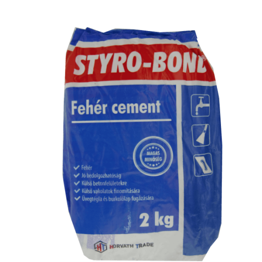 FEHÉR CEMENT 2KG, MŰA. TASAKOS