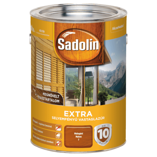 SADOLIN EXTRA VASTAGLAZÚR 5L MAHAGÓNI