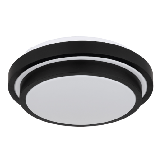 GREGORY MENNYEZETI LÁMPA 1XLED 580LM 4000K, FEKETE FÉM, SZENZORRAL, IP44