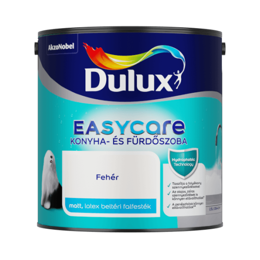 DULUX EASYCARE KONYHA, -ÉS FÜRDŐSZOBA FESTÉK, 2,5L FEHÉR