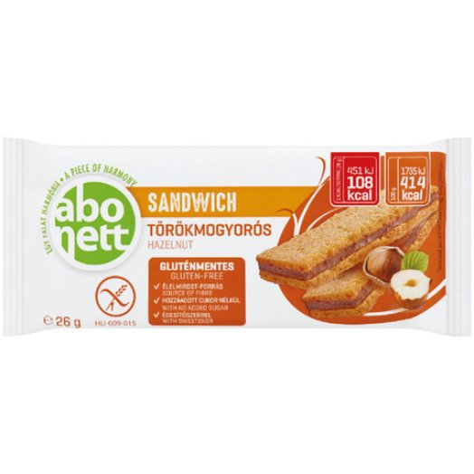 Abonett gluténmentes törökmogyorós szendvics