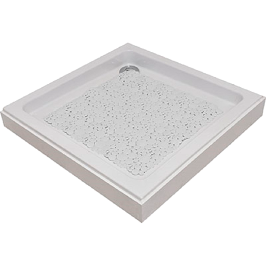 CSÚSZÁSGÁTLÓ ZUHANYSZŐNYEG 50X50CM PVC FEHÉR