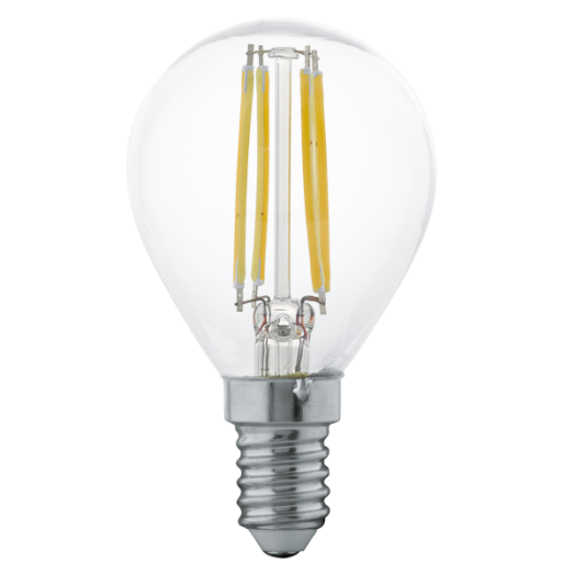 LED FÉNYFORRÁS E14 4W 350LM 2700K FILAMENT GÖMB P45 ÁTLÁTSZÓ