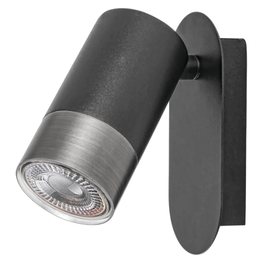 ZIRCON FALI SZPOTLÁMPA GU10 1XMAX.5W IP20 FORGATHATÓ FEJ 5,2CM MATT FEKETE