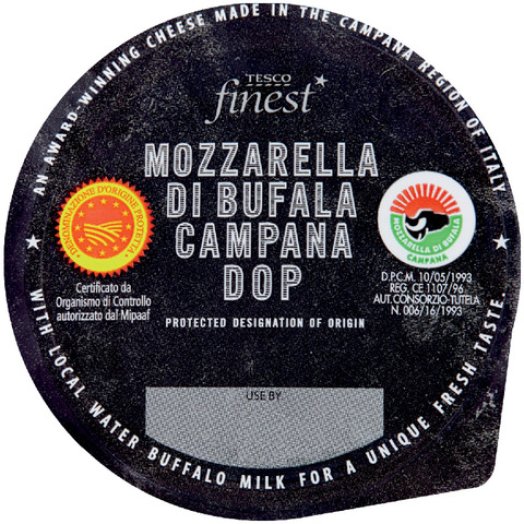 Tesco finest bivaly Mozzarella sajt