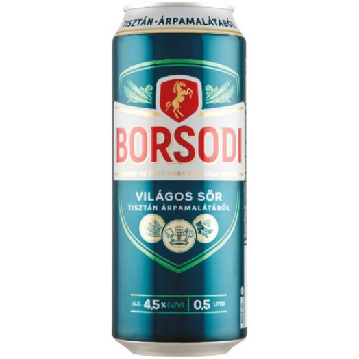 Borsodi dobozos világos sör