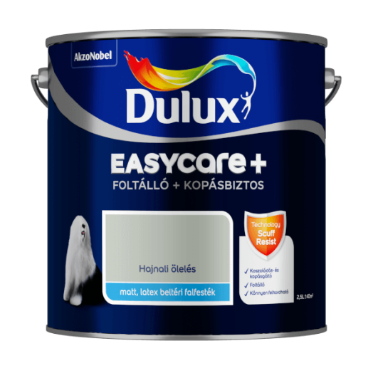 DULUX EASYCARE+ FOLTÁLLÓ+KOPÁSBIZTOS BELTÉRI FALFESTÉK 2,5L HAJNALI ÖLELÉS