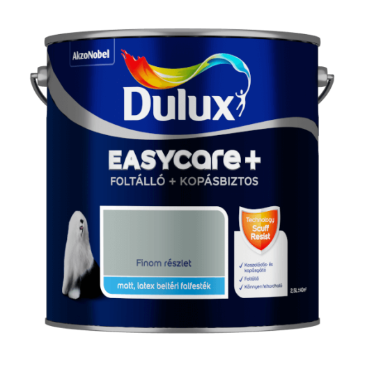 DULUX EASYCARE+ FOLTÁLLÓ+KOPÁSBIZTOS BELTÉRI FALFESTÉK 2,5L FINOM RÉSZLET