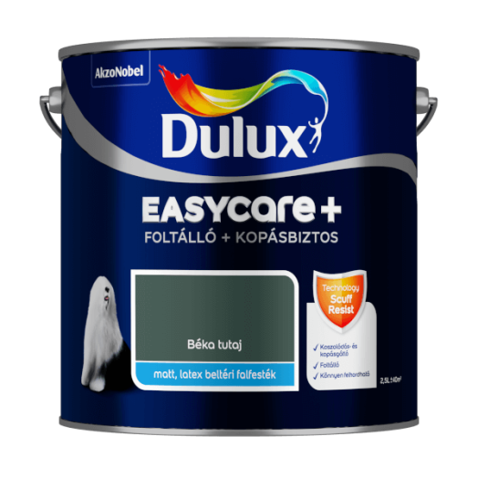 DULUX EASYCARE+ FOLTÁLLÓ+KOPÁSBIZTOS BELTÉRI FALFESTÉK 2,5L BÉKA TUTAJ