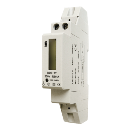 DIGITÁLIS ALMÉRŐ DIN SÍNRE, 1 FÁZIS, 5(50)A, 1000IMP/KWH