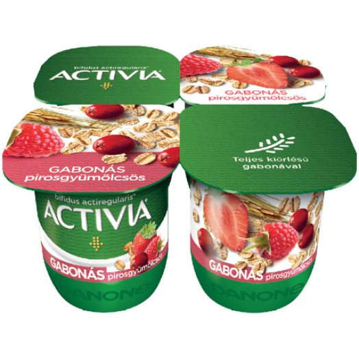 Danone Activia gyümölcsjoghurt vagy gyümölcsjoghurt teljes kiőrlésű gabonával