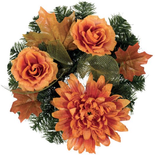 Koszorú művirággal