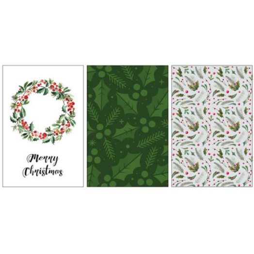 KONYHARUHA 3DB-OS 40X60CM KARÁCSONYI MINTÁS