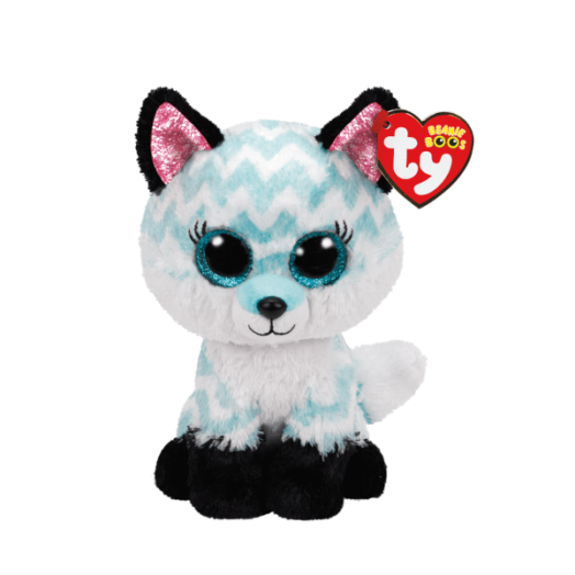 BOOS PLÜSS FIGURA ATLAS, 15 CM FEHÉR-TÜRKIZ RÓKA