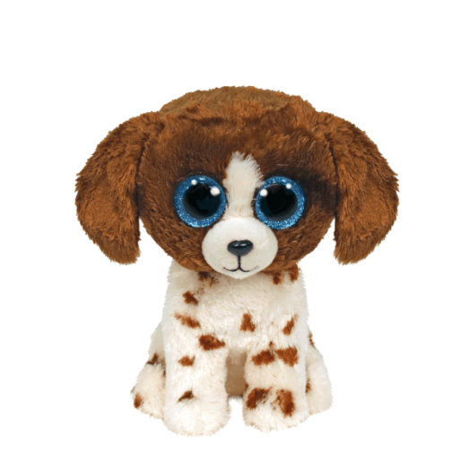 BOOS PLÜSS FIGURA MUDDLES, 15 CM BARNA-FEHÉR KUTYA