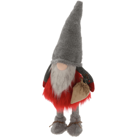 DEKOR MANÓ LEDES 65CM BATYUVAL, PIROS/SZÜRKE, 2 TÍPUS