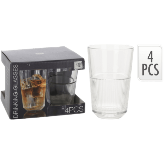 ÜVEGPOHÁR SZETT 4 DB-OS, 360 ML