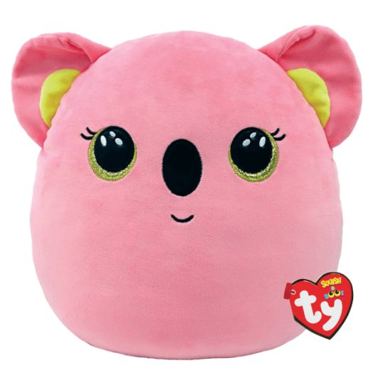 TY SQUISH-A-BOOS PÁRNA ALAKÚ PLÜSS POPPY RÓZSASZÍN KOALA 22 CM
