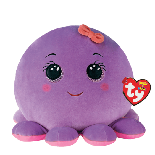 TY SQUISH-A-BOOS PÁRNA PLÜSS OCTAVIA LILA POLIP 22 CM