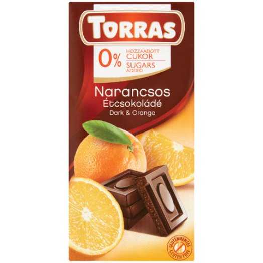 Torras narancsos étcsokoládé édesítőszerrel